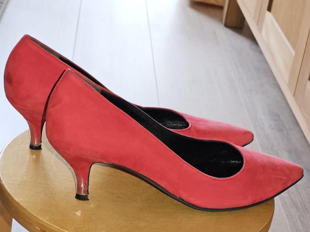 Rode Kennel & Schmenger pumps, mt 38, Schoenen met lage hakken, Ophalen of Verzenden, Zo goed als nieuw, Kennel & Schmenger