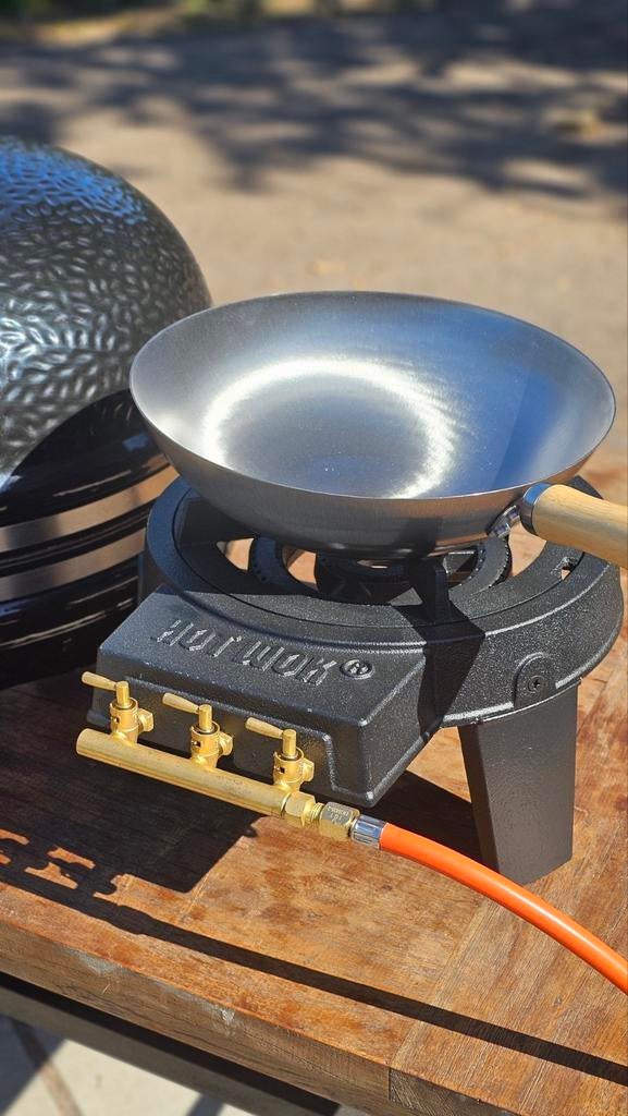 Hot Wok 12Kw Professionele Wokbrander + wok + slang BBQ gas, Ophalen of Verzenden, Nieuw, HotWok