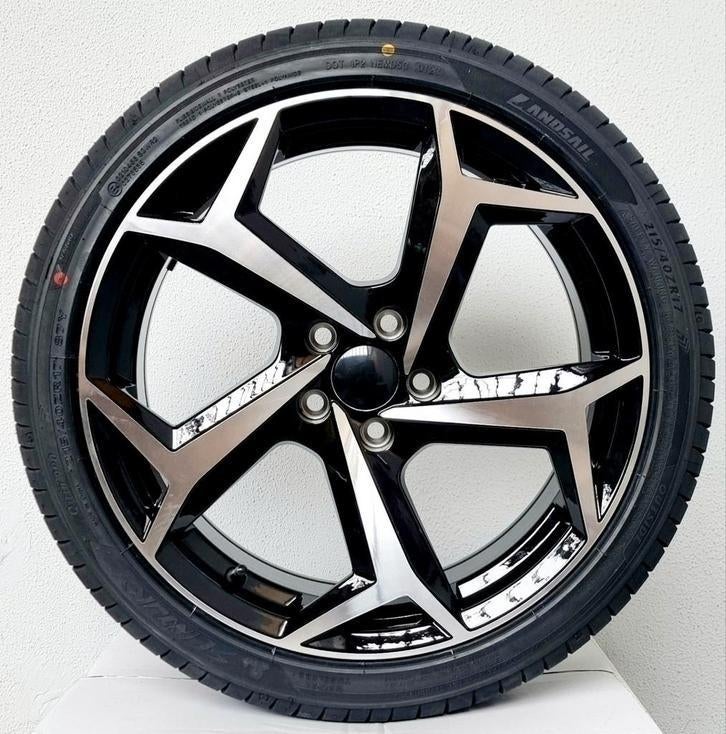 17" velgen + banden Bonneville Look 5x100 nieuw POLO IBIZA, Ophalen, 215 mm, Velg(en), Nieuw