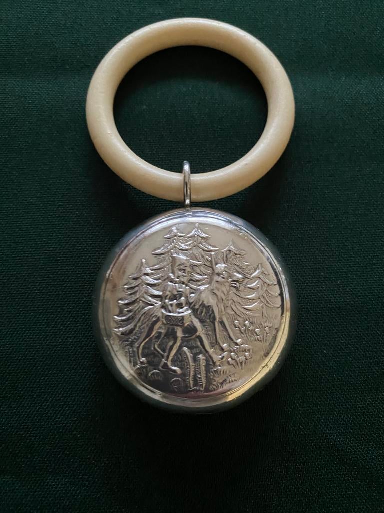 Vintage bijtring met rammelaar, Ophalen of Verzenden