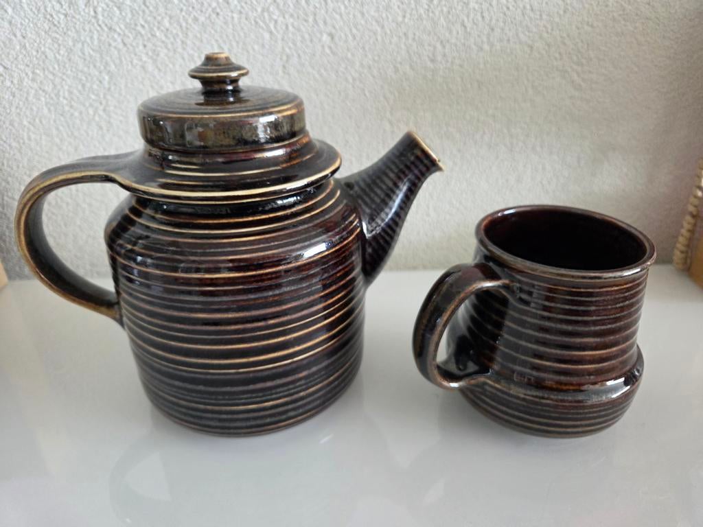 Arabia Finland kop en pot, Antiek en Kunst, Antiek | Servies los, Ophalen of Verzenden