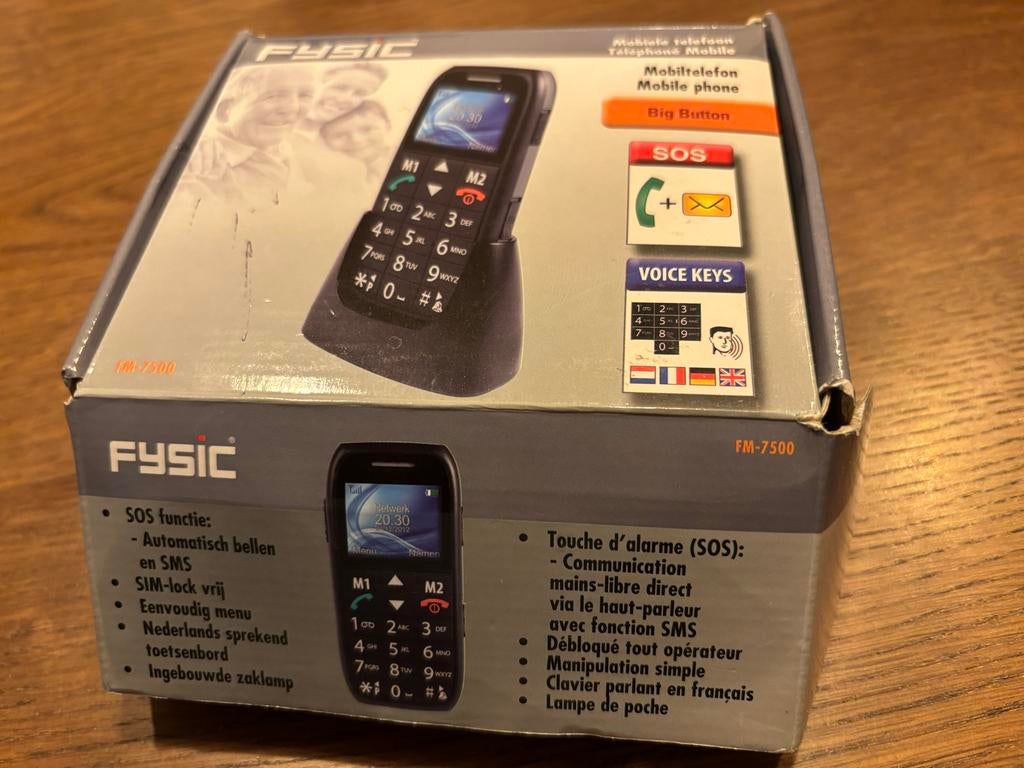 Fysic senioren mobiele telefoon, Ophalen of Verzenden, Klassiek of Candybar, Zonder simlock, Zonder abonnement