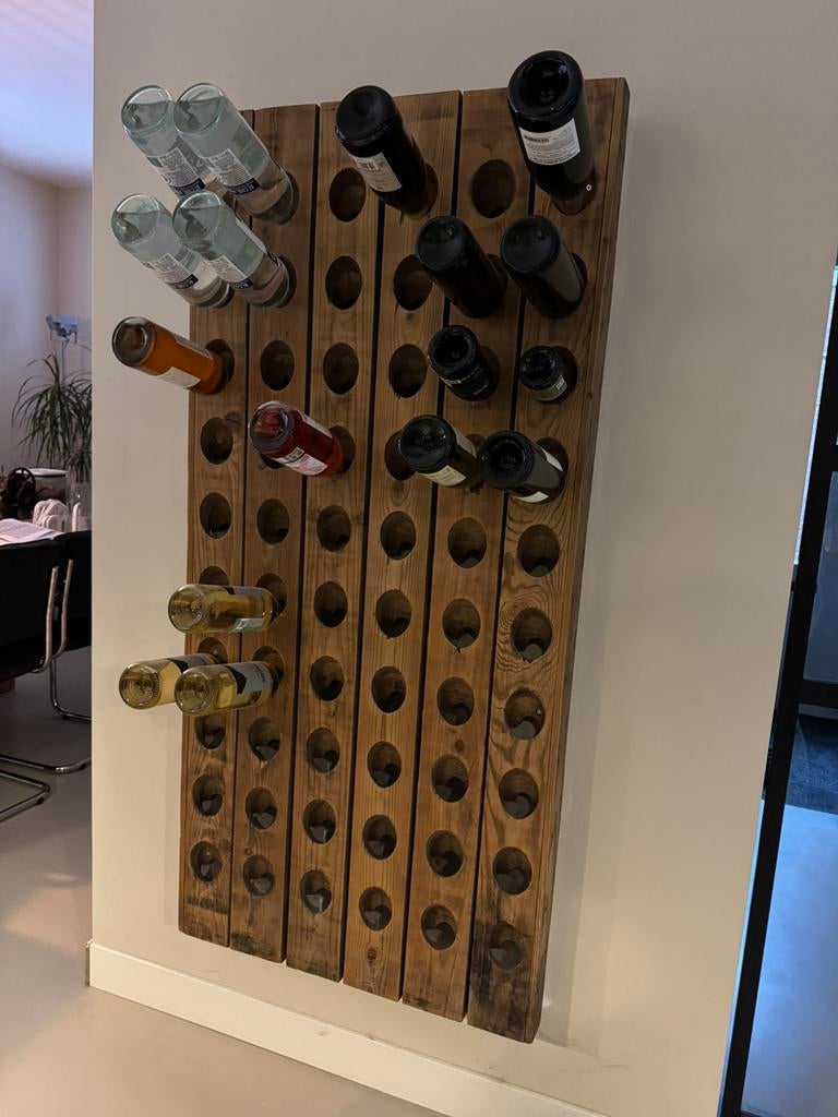 Authentiek champagnerek 60 flessen, Ophalen, Gebruikt, 25 flessen of meer, 75 cm of meer
