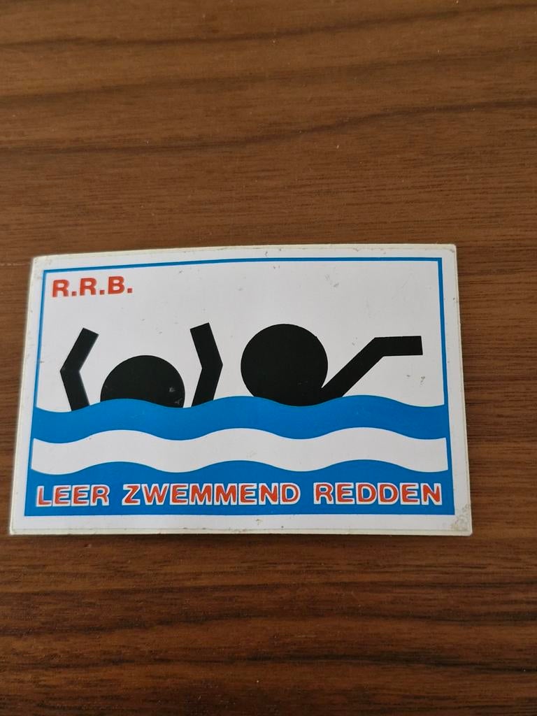 5265 R.R.B. Leer Zwemmend Redden Sticker, Verzamelen, Stickers, Gebruikt, Overige typen, Ophalen of Verzenden
