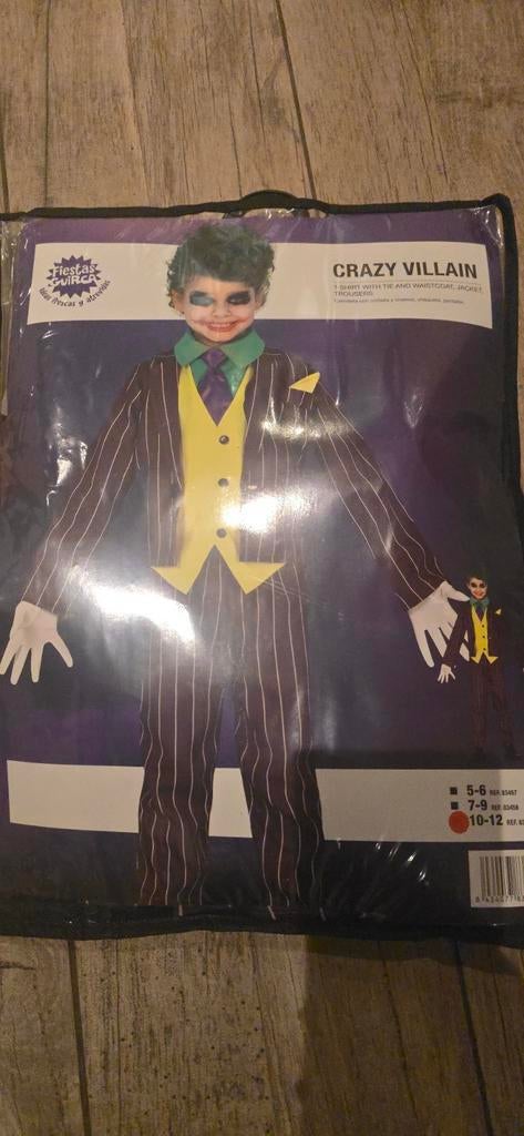 Carnavals pak Joker - 1x gedragen, Ophalen of Verzenden, Gebruikt, 122 t/m 128, Jongen of Meisje