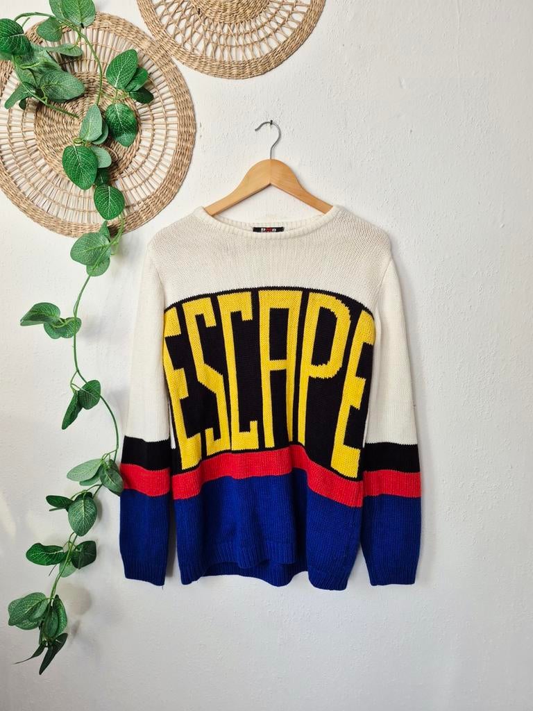 Vintage Y2K wolmix statement trui S-L, Vintage, Ophalen of Verzenden, Zo goed als nieuw, Maat 38/40 (M)
