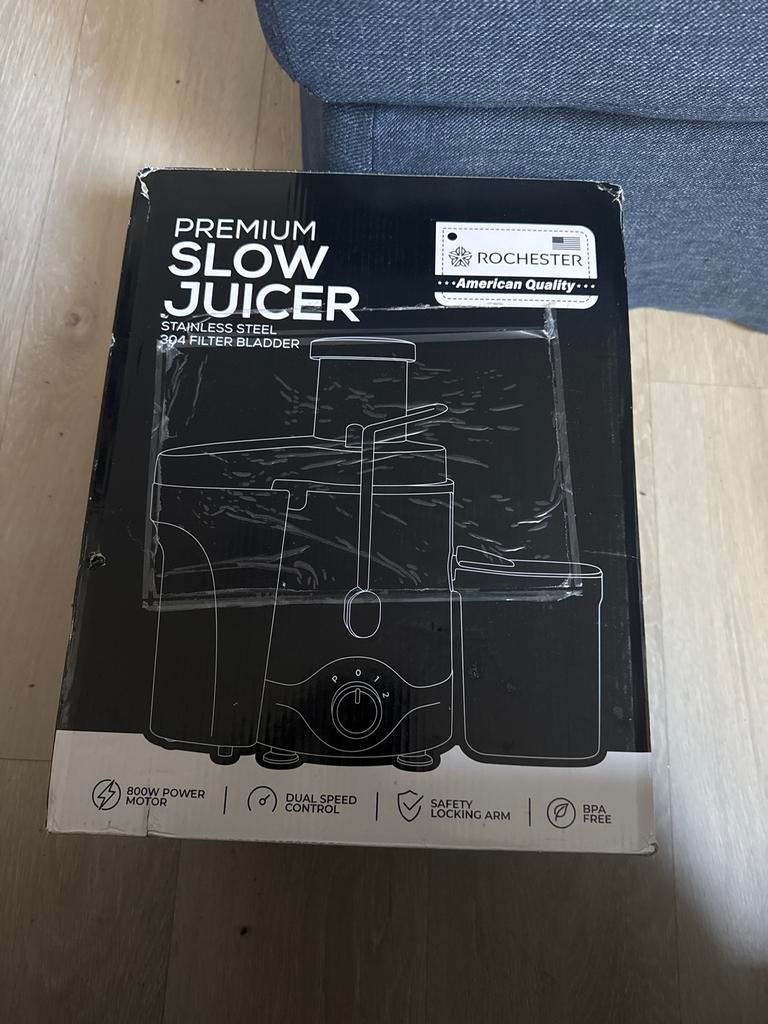 Premium Slowjuicer - Nieuw in doos!, Witgoed en Apparatuur, Juicers, Ophalen of Verzenden, Nieuw, Elektrisch, Slowjuicer