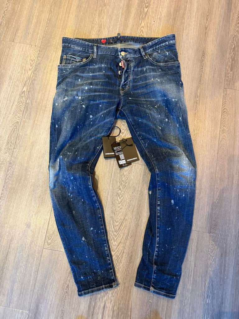 Dsquared2 “Super Twinky” jeans (52) - bijna nieuw!, Verzenden, Zo goed als nieuw, Blauw, W36 - W38 (confectie 52/54)