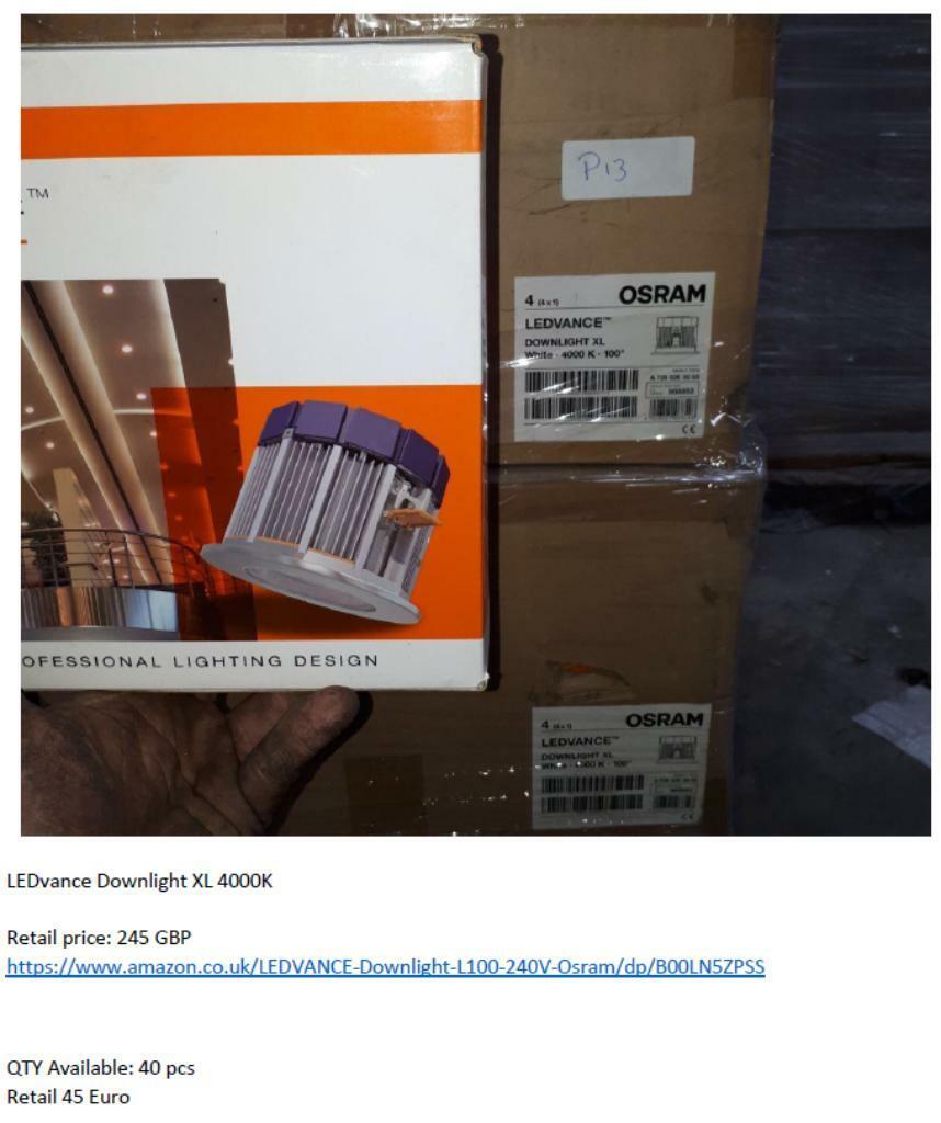 Grote partij verlichting van Osram, Spots, TL, spaarlamp etc, Zakelijke goederen, Partijgoederen en Retail | Partijgoederen, Overige categorieën