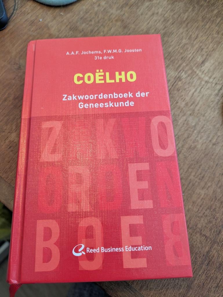 Coëlho Zakwoordenboek der Geneeskunde - 31e druk, Boeken, Zo goed als nieuw, HBO, Ophalen of Verzenden, Alpha