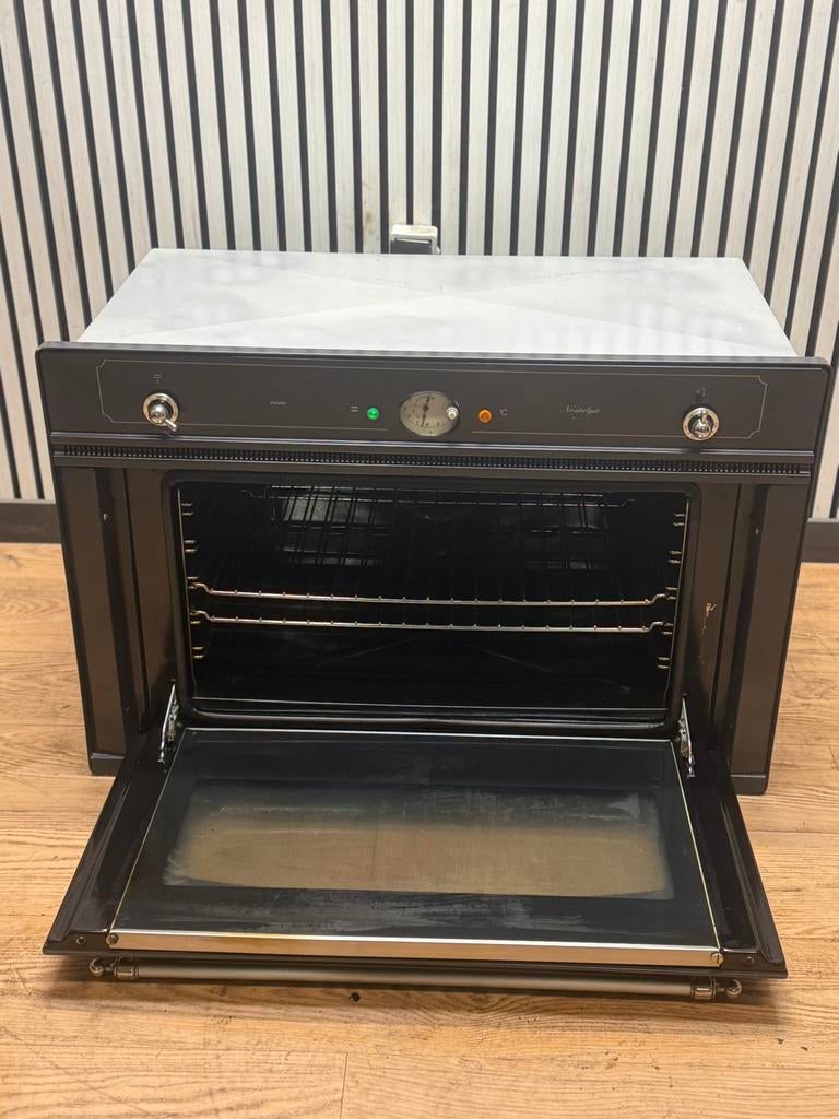 Luxe Boretti Inhouwoven nostalgisch Antraciet/chroom 90 cm, Witgoed en Apparatuur, Ovens, Hete lucht, Fornello Esperta, Ophalen of Verzenden