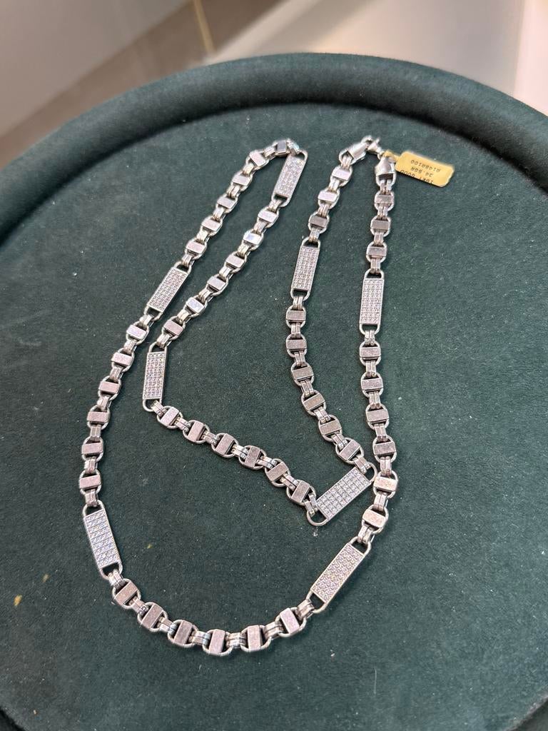 18KT Wit Goud - 34.5 Gram - Ketting - PLATTE MAGNUM, Ophalen, Nieuw, Goud, Goud
