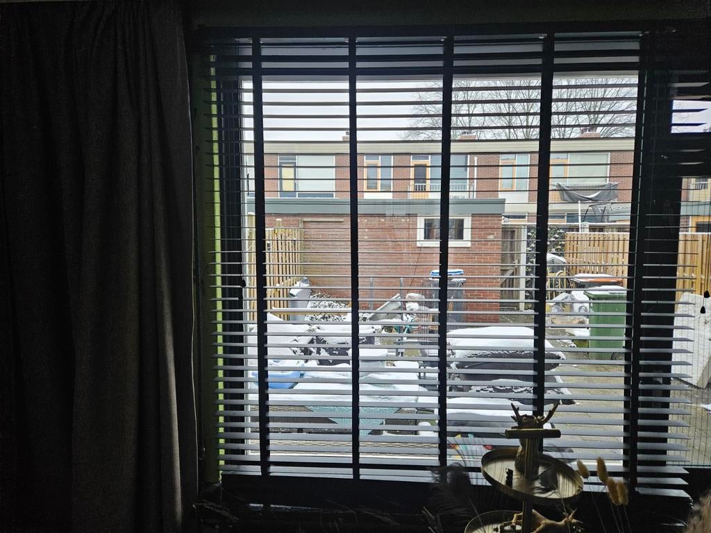 Houten jaloezieën, Huis en Inrichting, Stoffering | Gordijnen en Lamellen, Ophalen