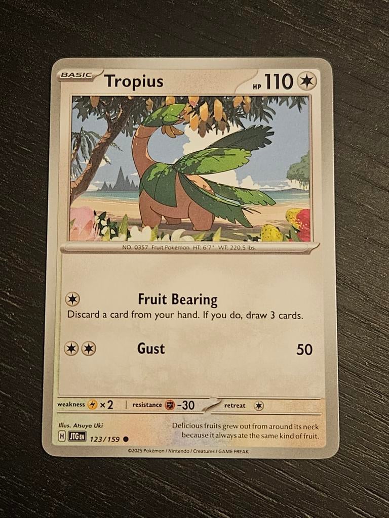 Tropius 123/159 - Pokémon kaart, Ophalen of Verzenden, Gebruikt, Losse kaart