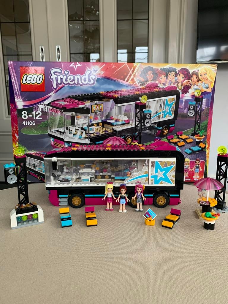 LEGO Friends Popster Tourbus - Complete Set!, Ophalen of Verzenden, Zo goed als nieuw, Complete set, Lego