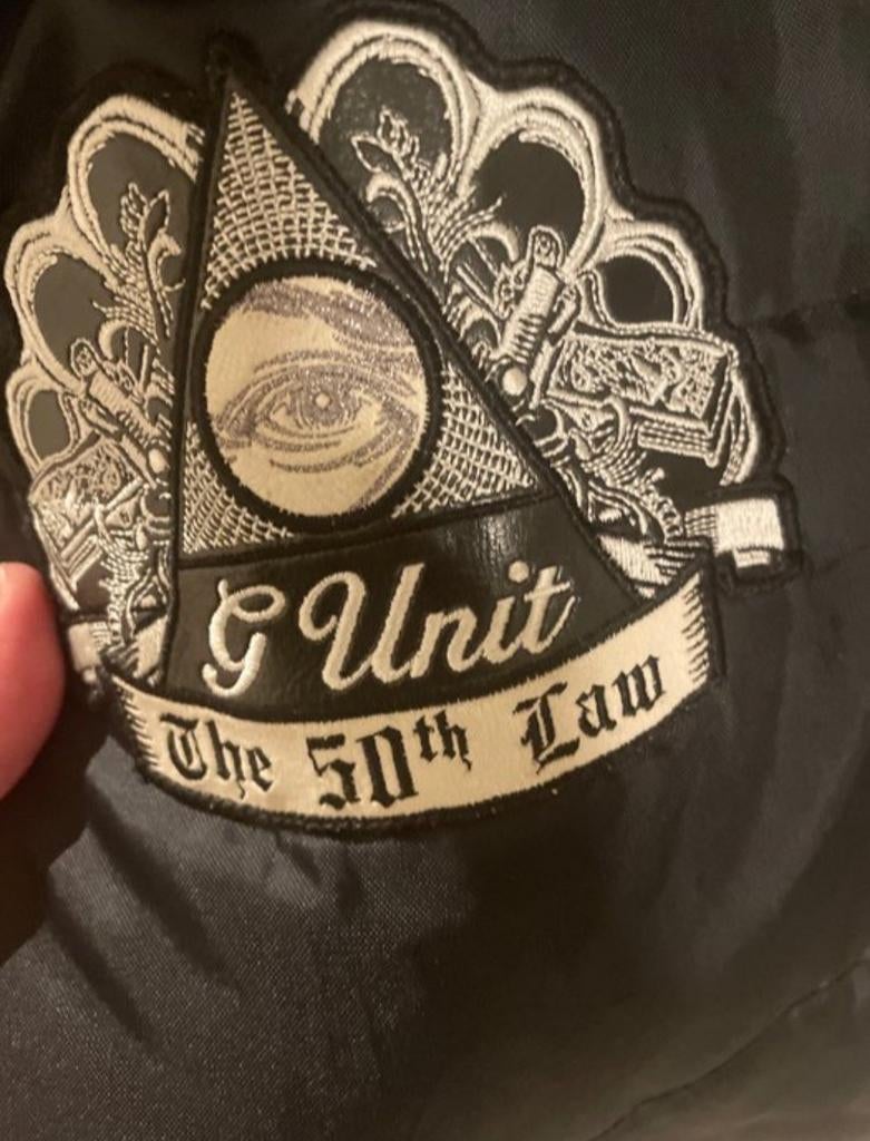 Rapper 50Cent Outlaw G-Unit bomber XXL, Zwart, G Unit, Ophalen of Verzenden, Zo goed als nieuw