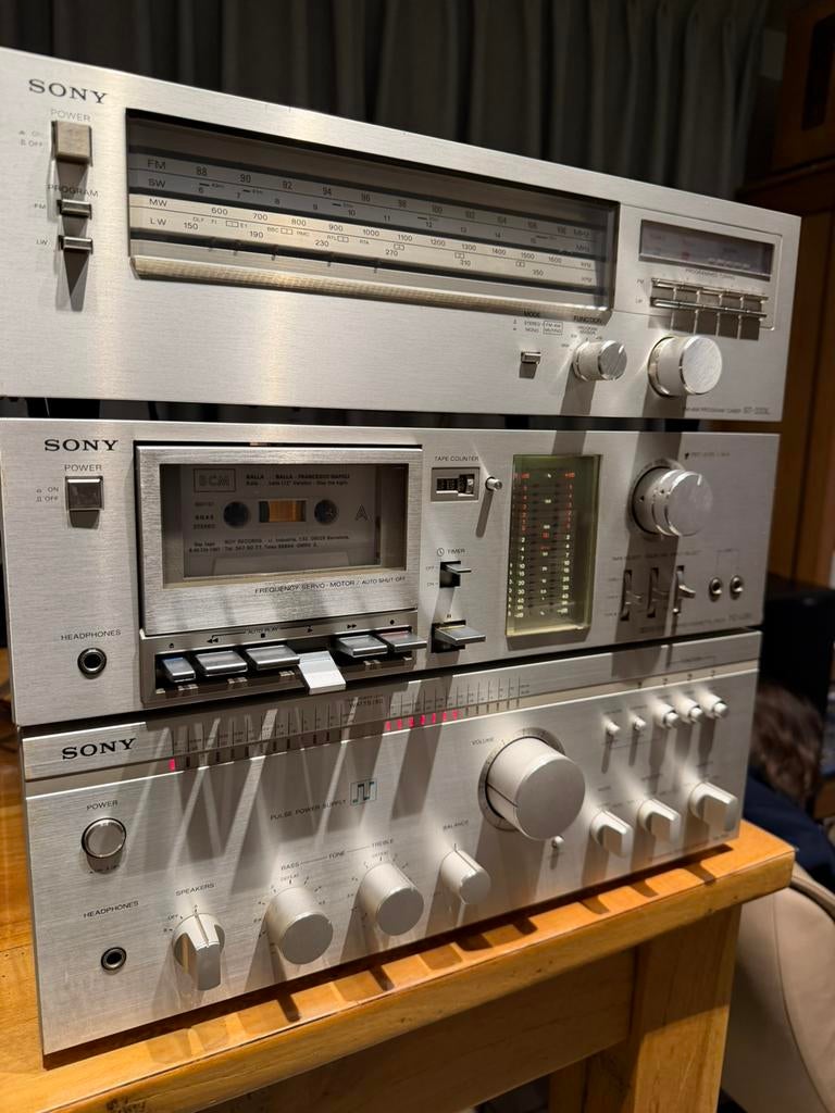 Sony TA-F60 + ST-333L + TC-U30 – zeldzame silverface 70’s se, Audio, Tv en Foto, Stereo-sets, Zo goed als nieuw, Sony, Ophalen