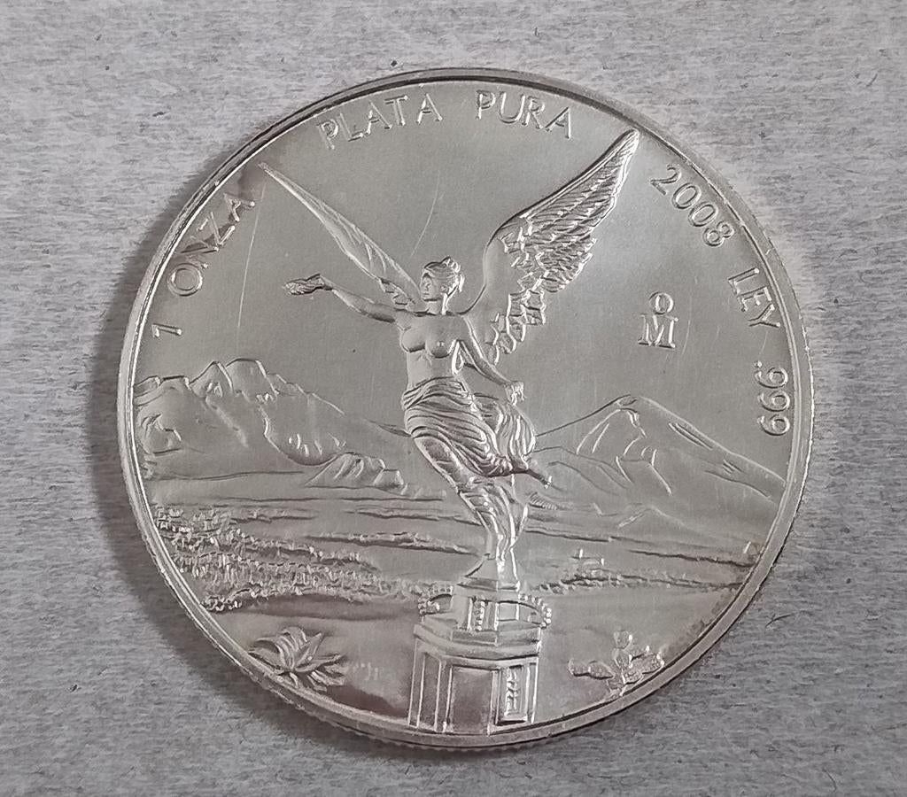 Zilveren Libertad Munt 2008, Mexico, oplage: 950,000., Postzegels en Munten, Munten | Amerika, Ophalen of Verzenden, Noord-Amerika