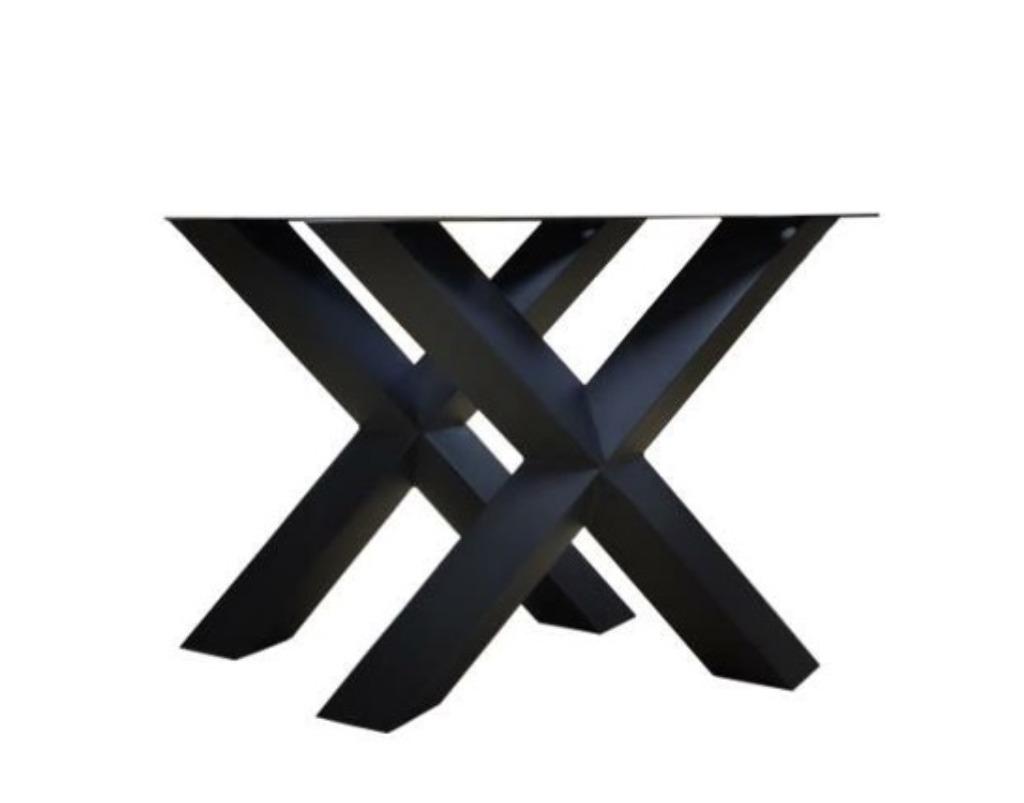 "3D" X-poten voor eettafel, Tafelpoot, 50 tot 100 cm, Nieuw, "3D" X-poten voor eettafel