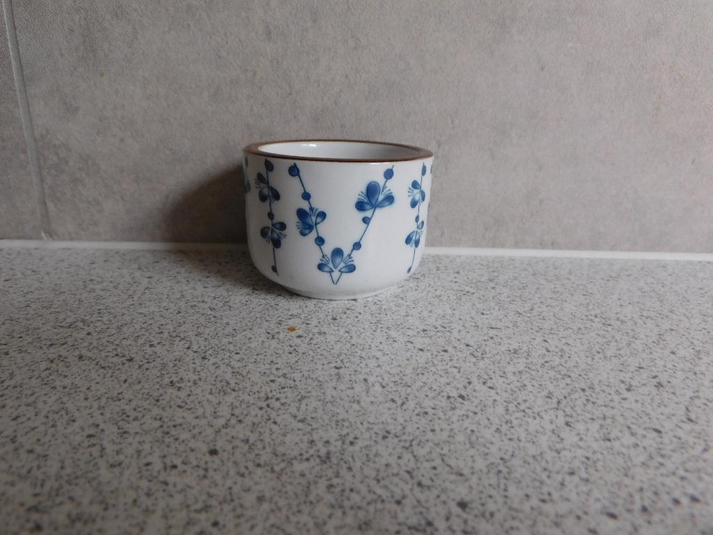 Kaarsenhouder B Floral Blauw Riverdale Collection, Overige materialen, Ophalen of Verzenden, Zo goed als nieuw, Crème