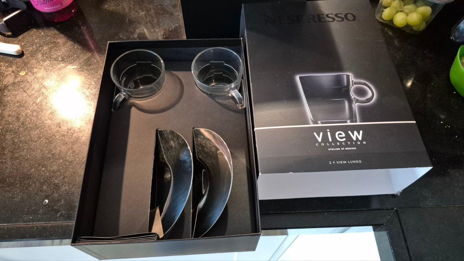 Nespresso View Collection Lungo 2x kopjes, Nieuw, Ophalen of Verzenden, Overige merken, Glas