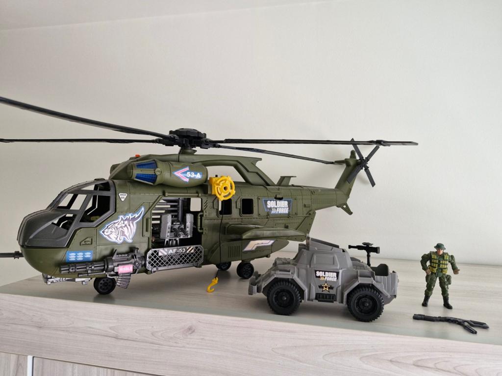 Stoere leger helikopter, Ophalen, Gebruikt