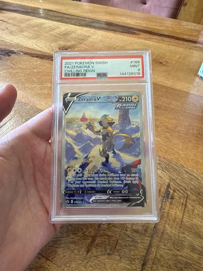Zeraora V 166 PSA 9, Ophalen of Verzenden, Nieuw, Losse kaart