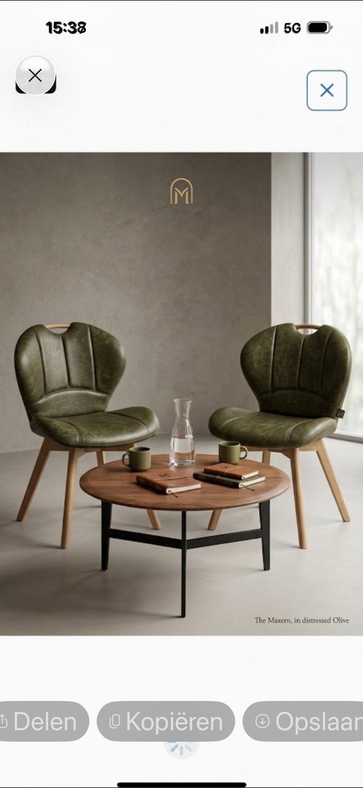Maxfurn Dining chair Olive  NIEUW, Huis en Inrichting, Ophalen, Nieuw