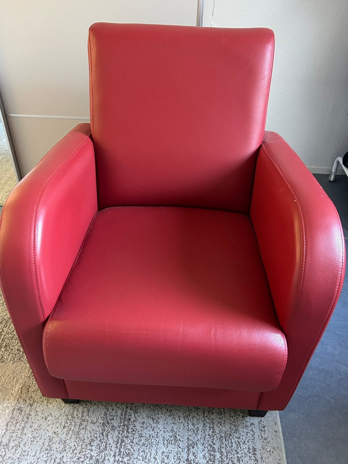 Rode fauteuil, Huis en Inrichting, Ophalen, Gebruikt, 75 tot 100 cm, 50 tot 75 cm