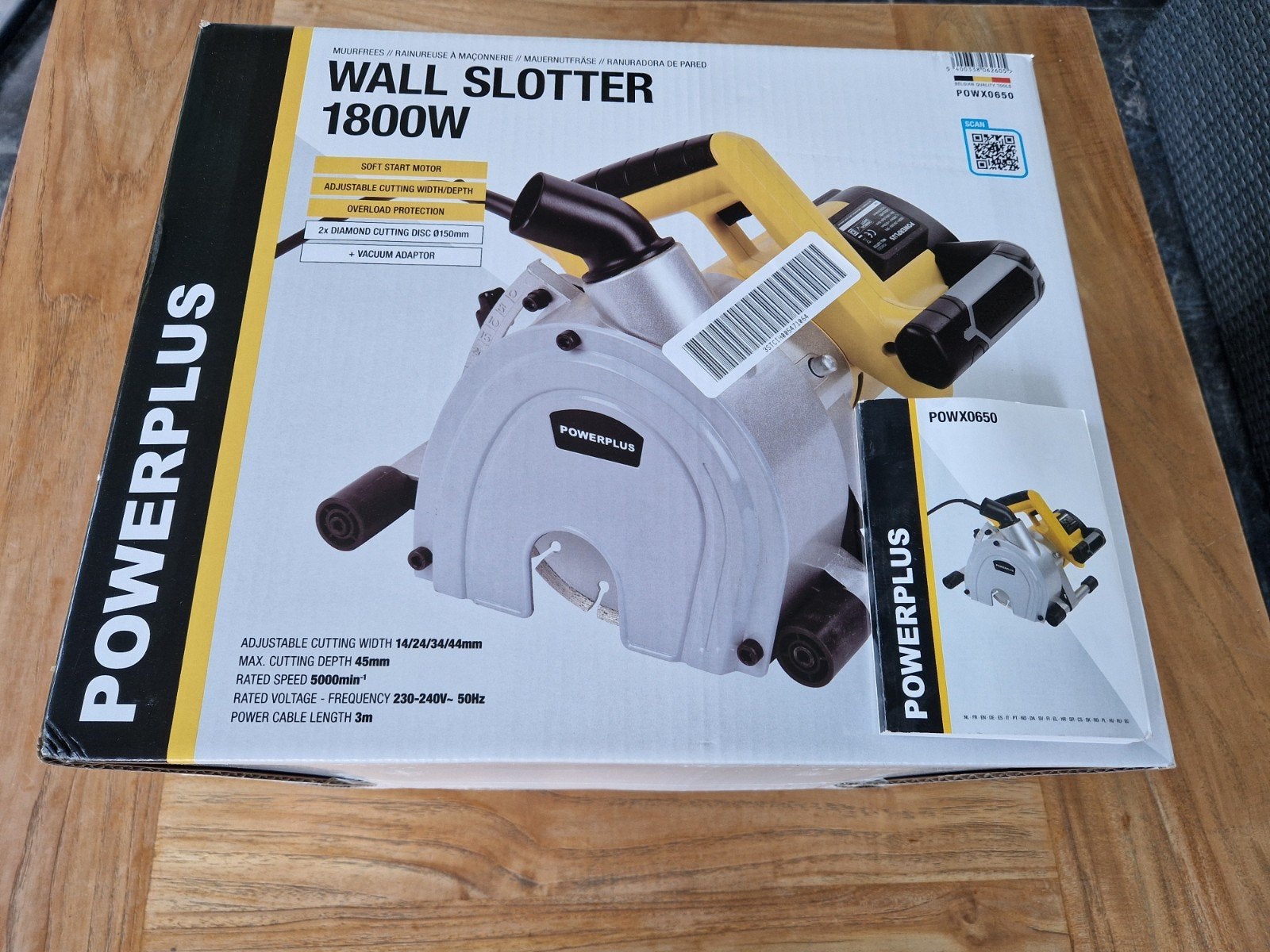 Powerplus POWX0650 Muurfrees 1800W zgan, Overige typen, Nieuw, Ophalen of Verzenden, Powerplus
