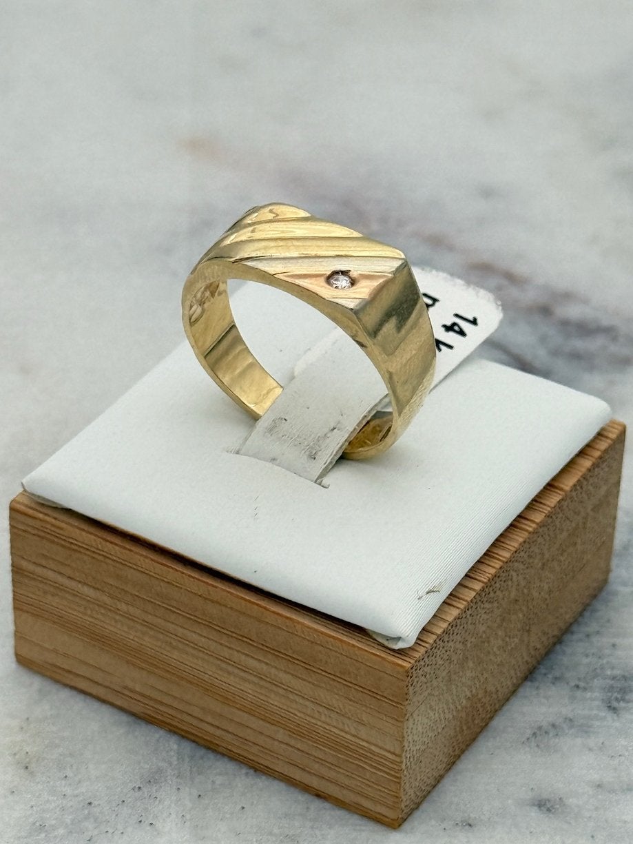 14 karaat goud ring tricolor maat 19 - nieuw, 19 tot 20, Nieuw, Ophalen of Verzenden, Nvt