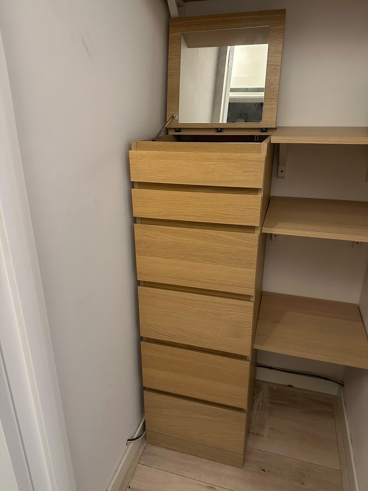 Ikea kast met spiegel, 40x49x124 cm, Ophalen, Minder dan 50 cm, 100 tot 150 cm, Zo goed als nieuw