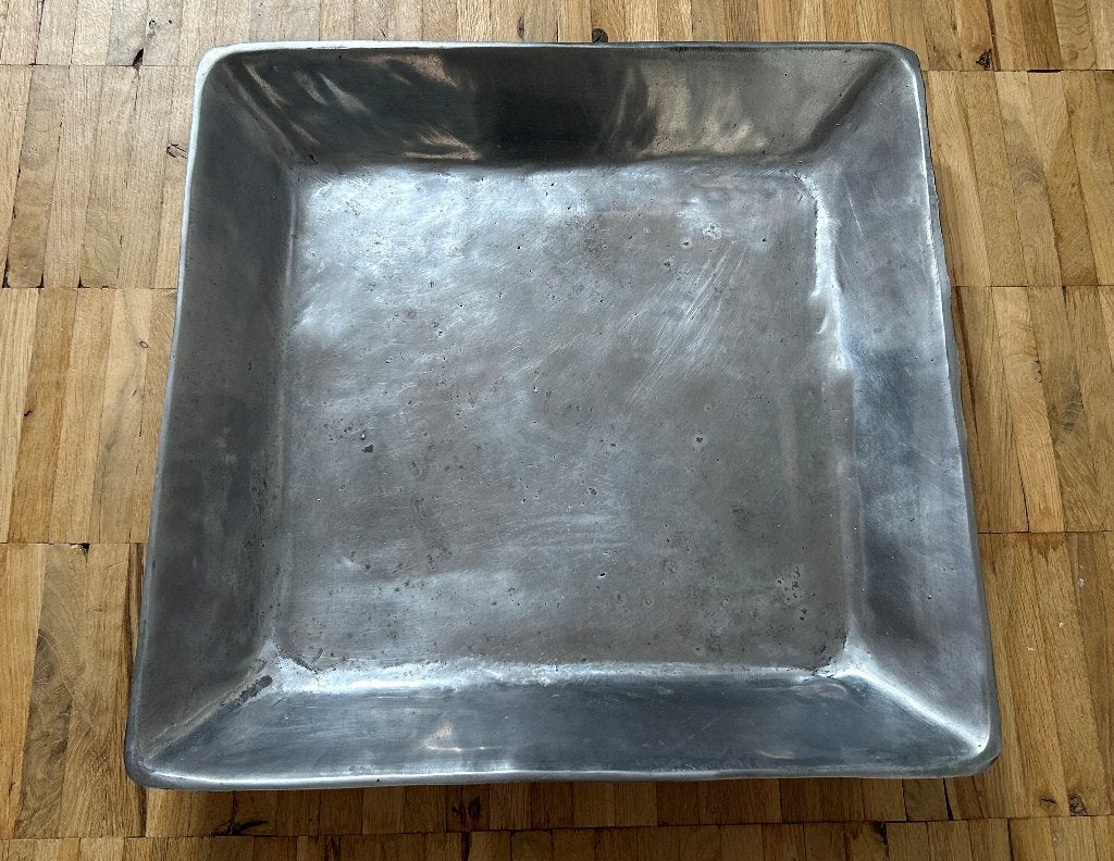 Colmore schaal gepolijst gegoten aluminium, Huis en Inrichting, Ophalen, Zo goed als nieuw, Vierkant, Metaal