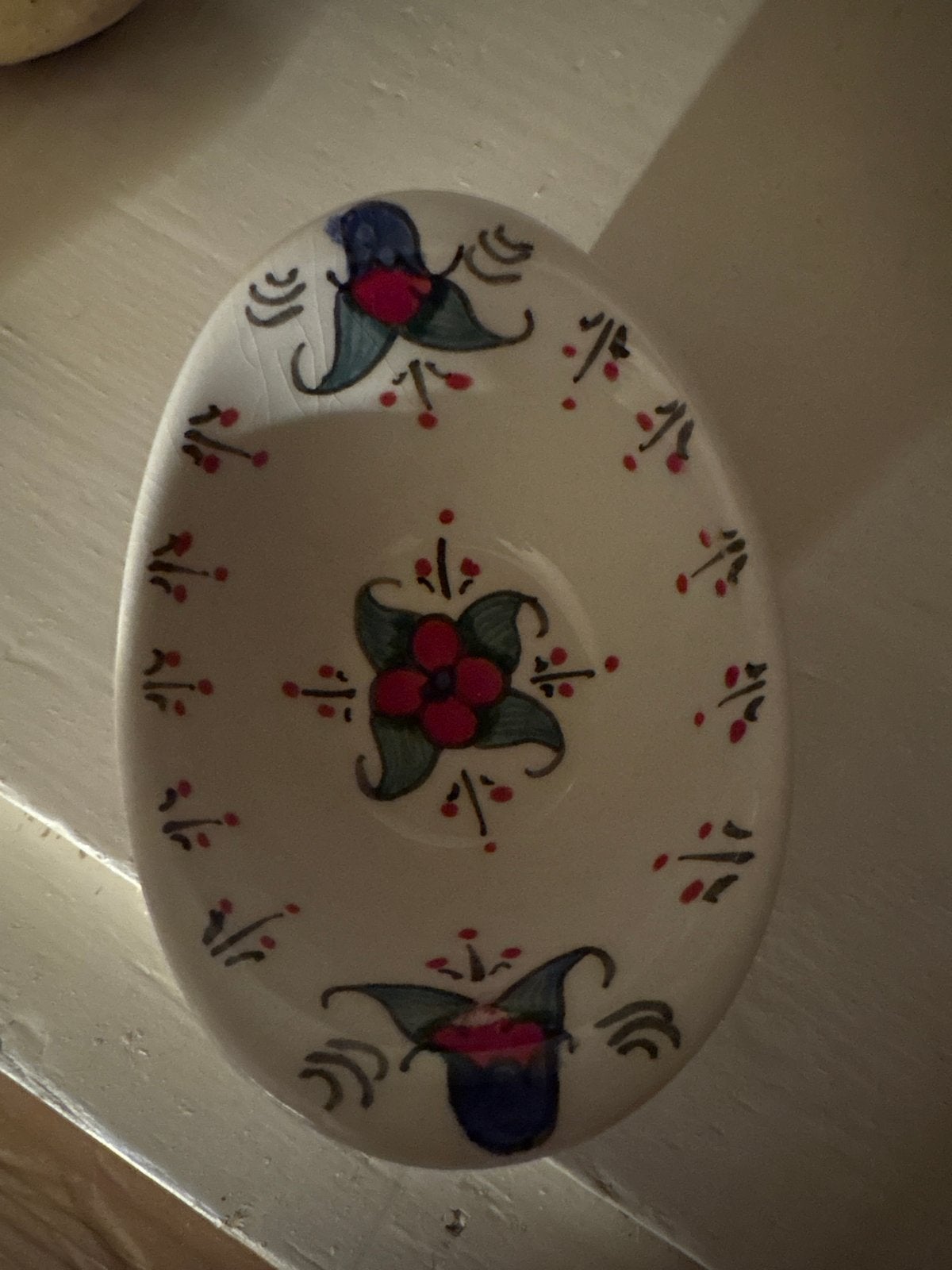 2 Handgeschilderde Turks schaaltjes, 11x8 cm, Ophalen