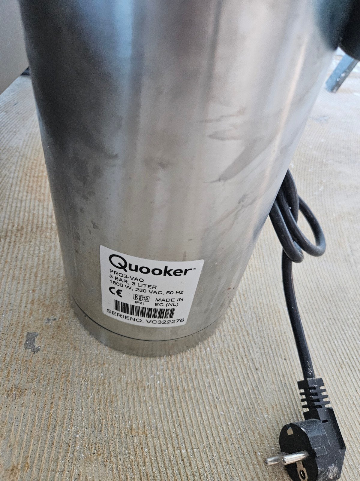 Quooker kokendwaterkraan met reservoir - Gebruikt, Zilver, Ophalen of Verzenden, Metaal, Overige merken