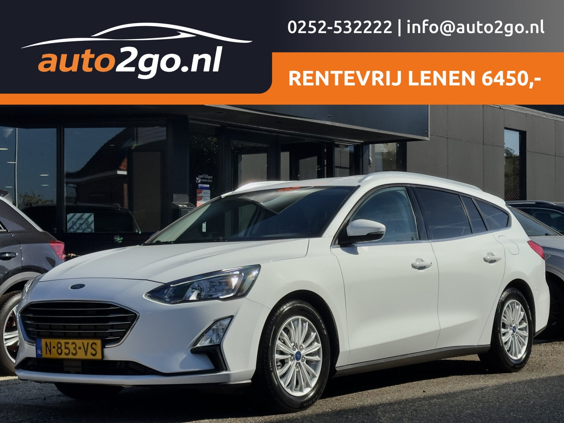Ford FOCUS Wagon 1.0 ECOBOOST AUT8 TITANIUM X NAVI CAMERA AP, Auto's, Gebruikt, Euro 6, Wit, Origineel Nederlands