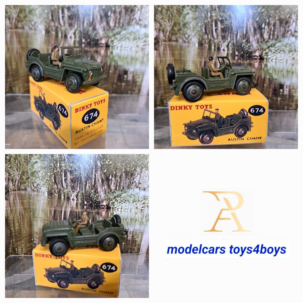 Dinky Toys no 674 Military Austin Champ (2) 1/43, Verzenden, Gebruikt, Auto, Dinky Toys