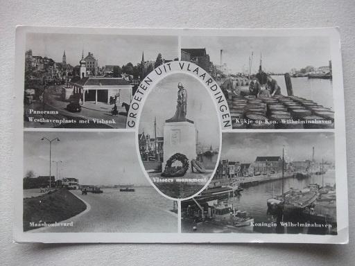 P190 Groeten uit Vlaardingen - 1951, Verzenden, 1940 tot 1960, Gelopen, Zuid-Holland