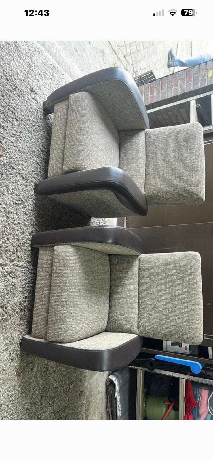 Kamerstoelen, Ophalen, Gebruikt, Twee, Stof