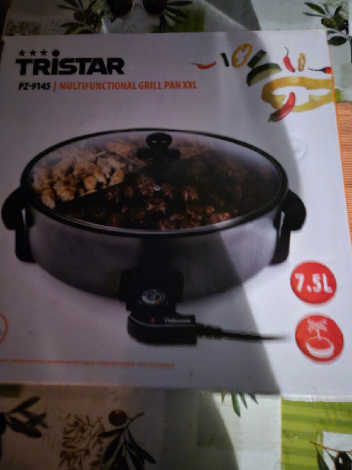 Tristar Elektrische XXL Grillpan - Multifunctioneel, Ophalen, Gebruikt, Tafelgrill