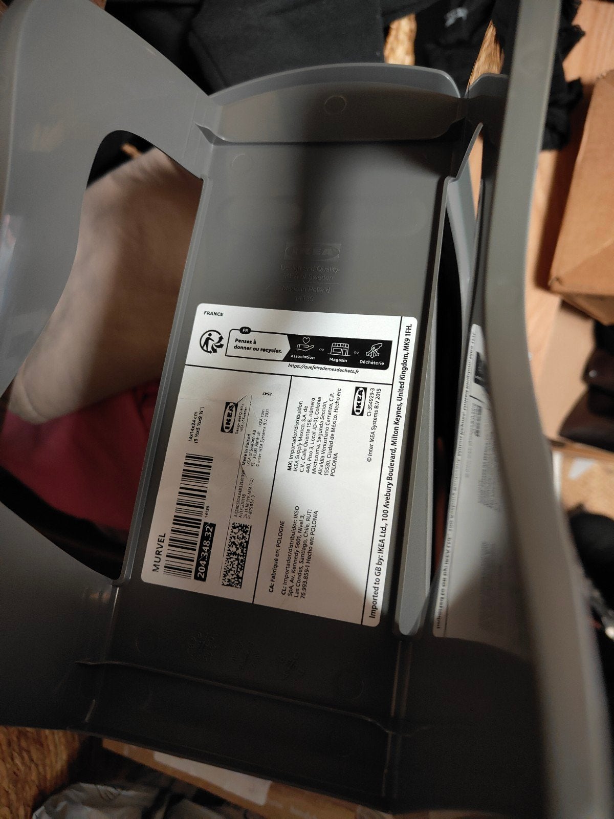 IKEA MUREL krukje/opstapje - Grijs, stapelbaar, Huis en Inrichting, Stoelen, Ophalen, Kunststof, Gebruikt, Modern, functioneel, stapelbaar