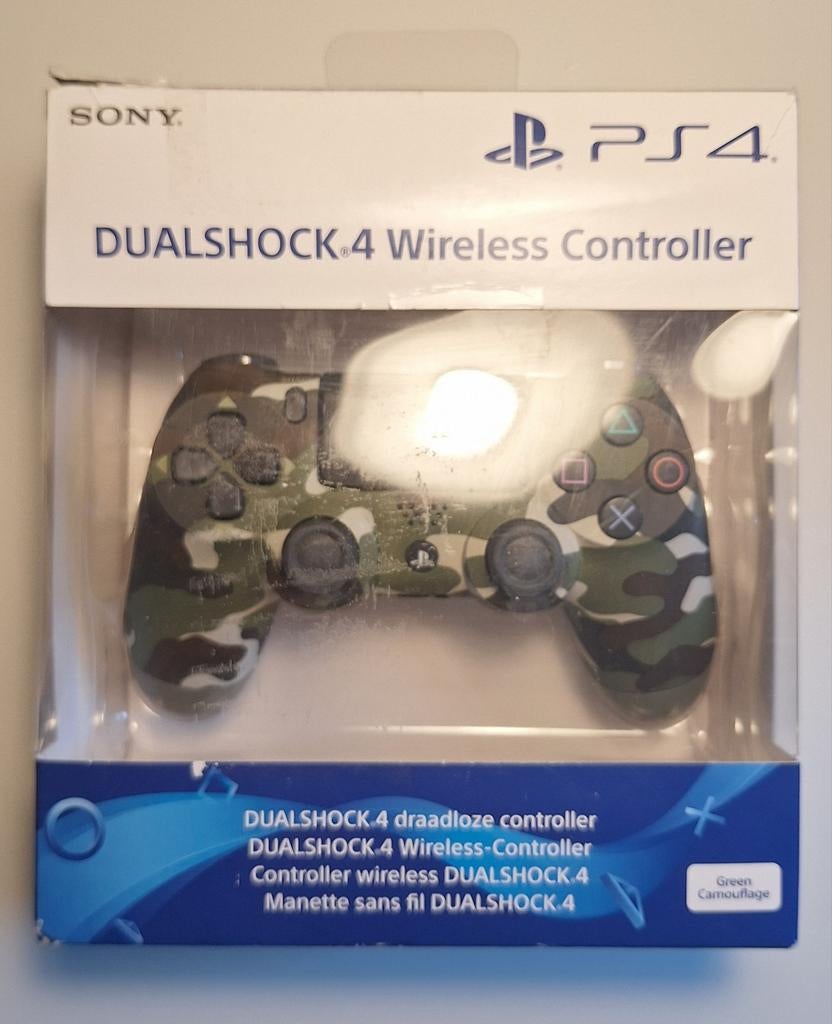PS4 DualShock Controller groen camo met doos | Gerefurbished, Refurbished, Ophalen of Verzenden, Controller, PlayStation 4
