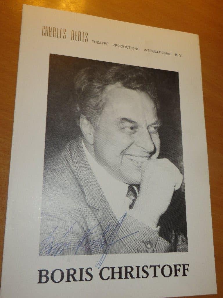 Boris Christoff beroemde zanger programma gesigneerd vintage, Ducoso, Ophalen of Verzenden, Ducoso, Gesigneerd