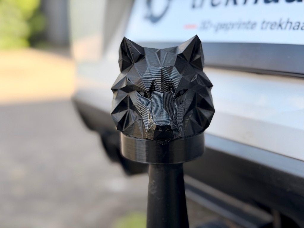 Unieke Low Poly Wolf Trekhaakdop –3D Geprint– 50 mm Trekhaak, Ophalen of Verzenden, Nieuw