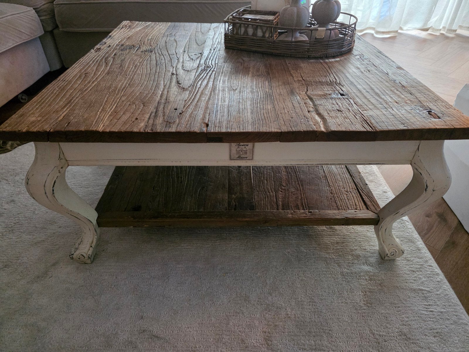 Riviera Maison Salontafel - Landelijke Stijl, Ophalen, Gebruikt, 50 tot 100 cm, Vierkant