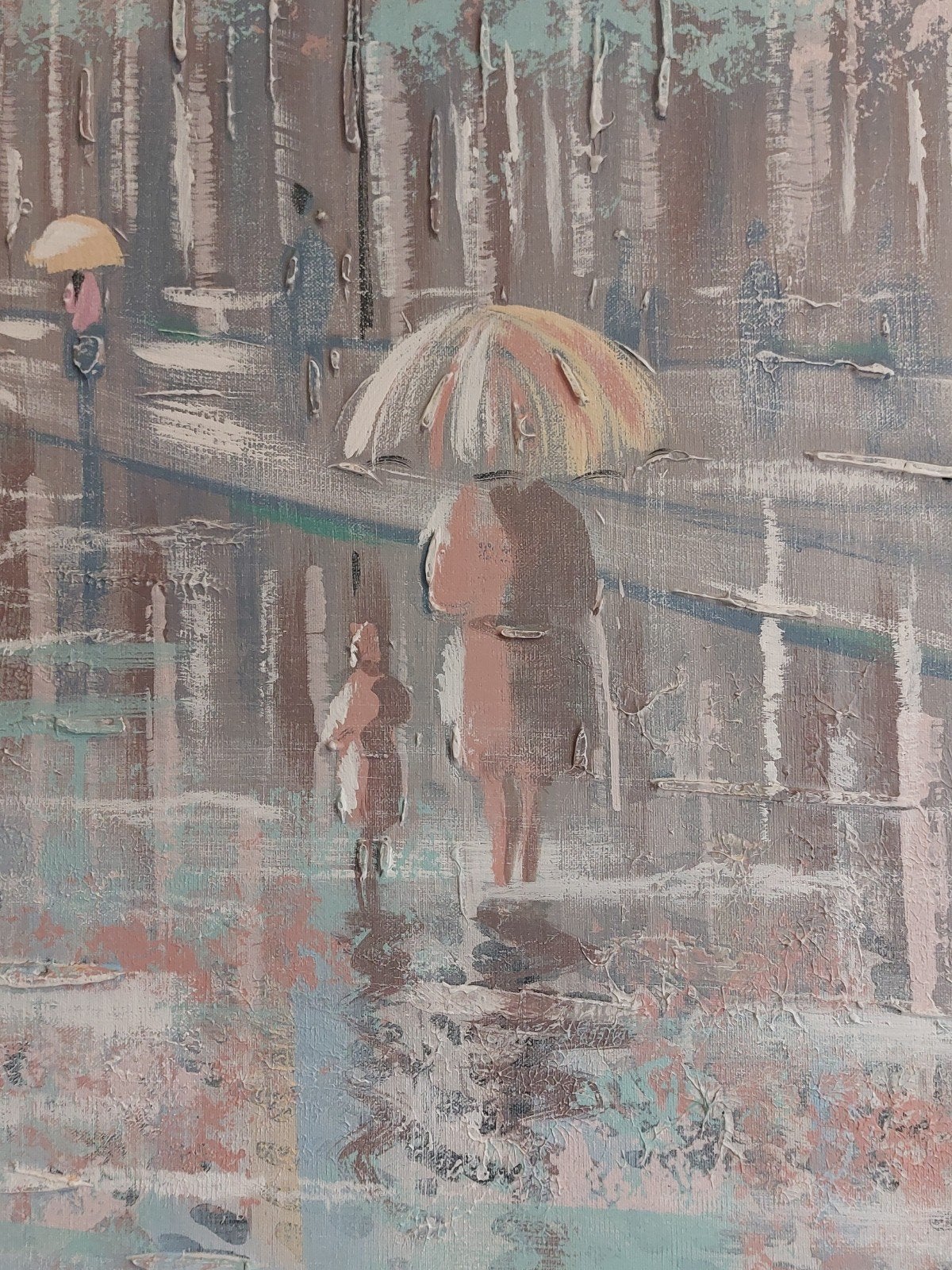 Schilderij Lee Reynolds, Ophalen, Gesigneerd, Stads- / dorpsgezicht