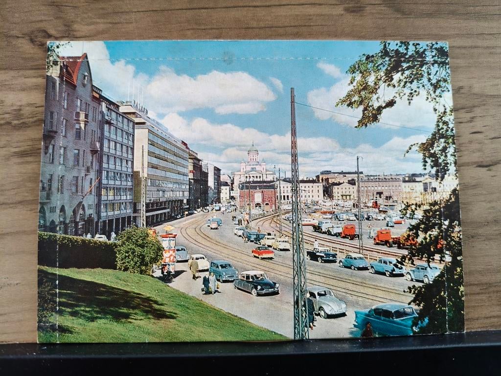 Ansichtkaart Citroen Ds Finland, Ophalen of Verzenden, 1960 tot 1980