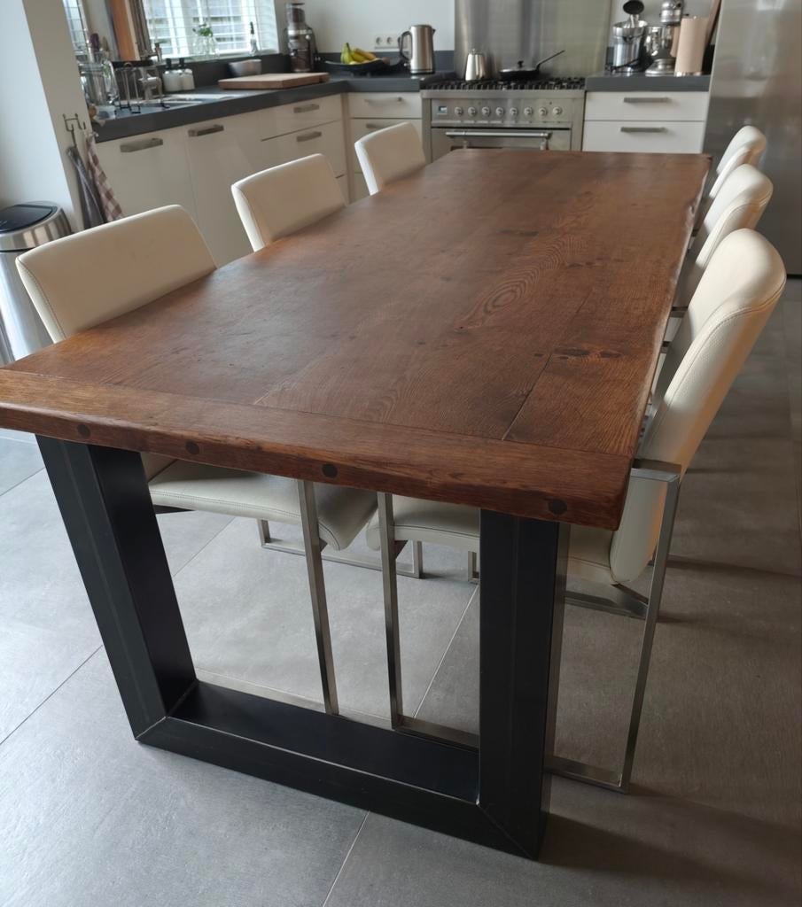Eettafel Tafel Eiken tafel 240 cm lang, Huis en Inrichting, Tafels | Eettafels, Ophalen, Rechthoekig, 200 cm of meer, 50 tot 100 cm