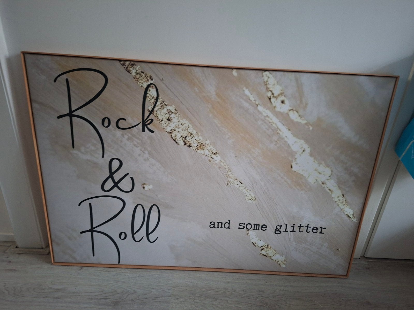 Rock & Roll and some glitter doek, 122 x 82 cm, Huis en Inrichting, Gebruikt, Overige typen, Ophalen of Verzenden, 100 tot 125 cm