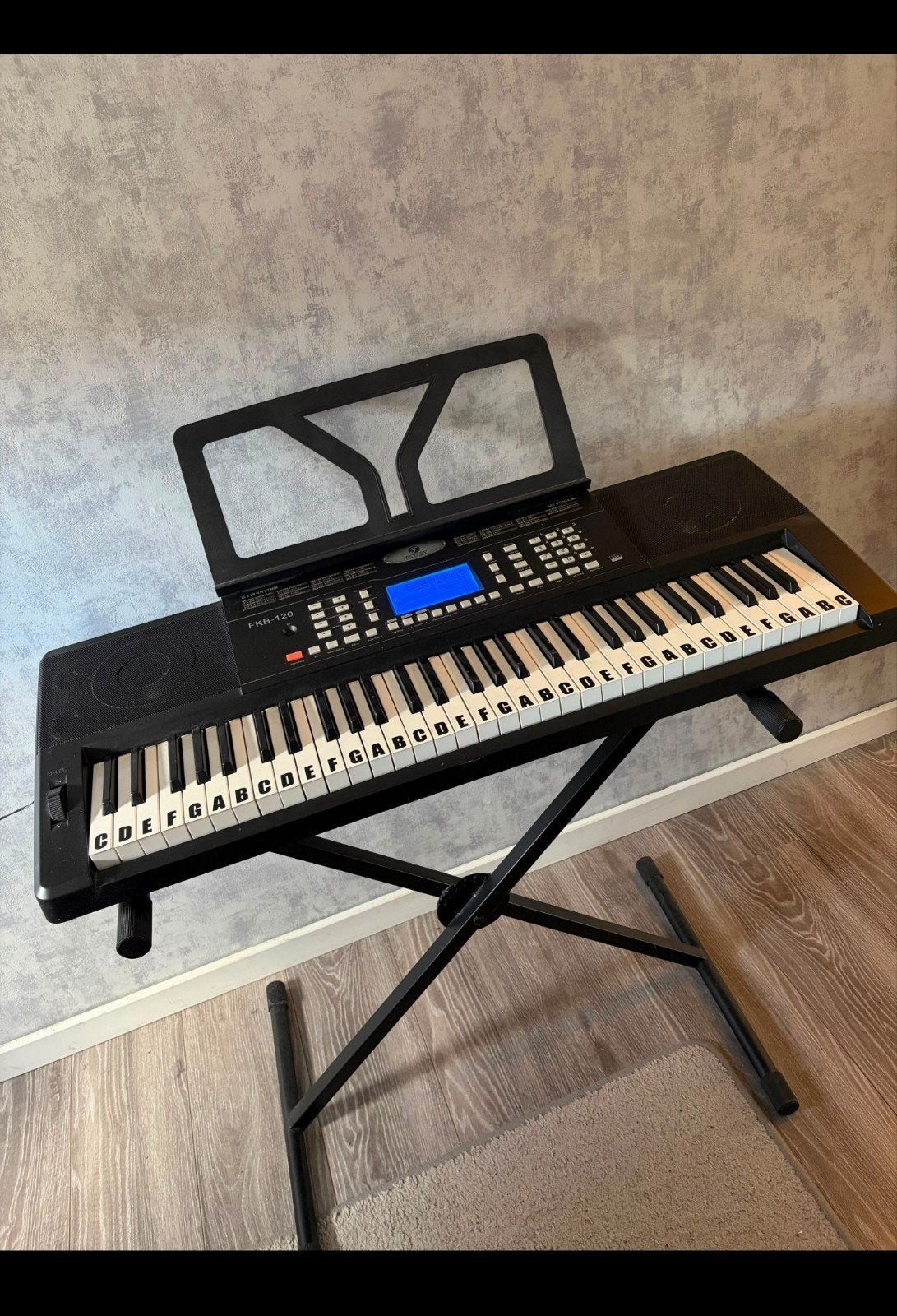 FKB-120 Keyboard met standaard - Zo goed als nieuw, Muziek en Instrumenten, 61 toetsen, Zo goed als nieuw, Met standaard, Ophalen